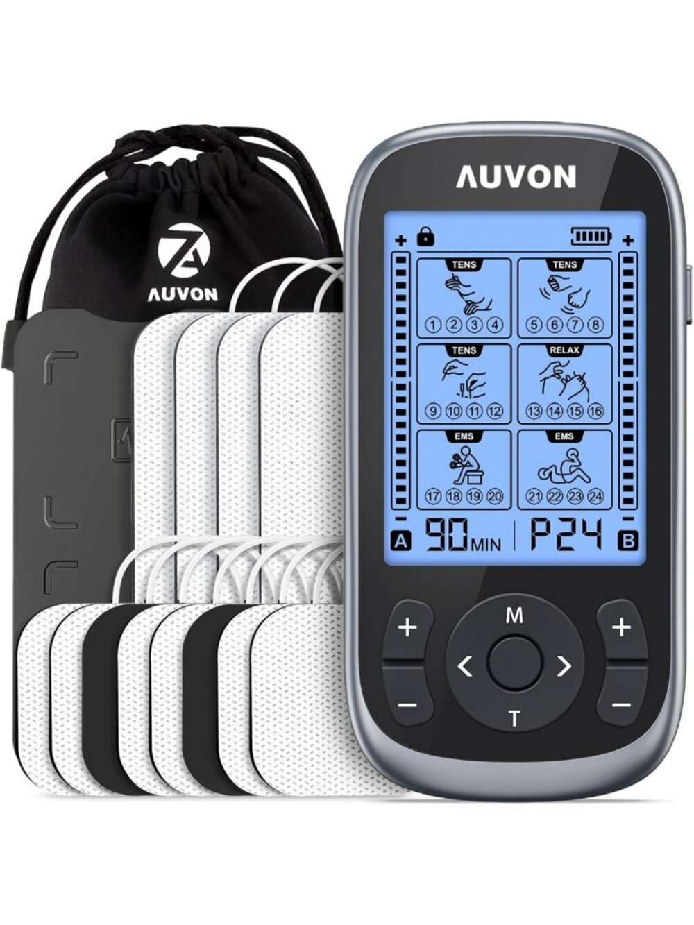3-in-1 TENS Unit Muscle Stimulator | 40 Levels for Gradual Pain Relief
